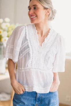 Evienne S Voile Top White