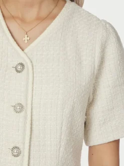 Faina Boucle Blouse Offwhite