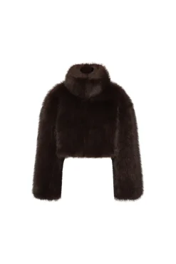 Faux Fur Cropped Jacket Mole
