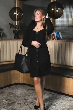 Favo LS Blazer Dress Black