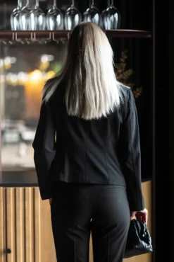 Favo LS Blazer Top Black