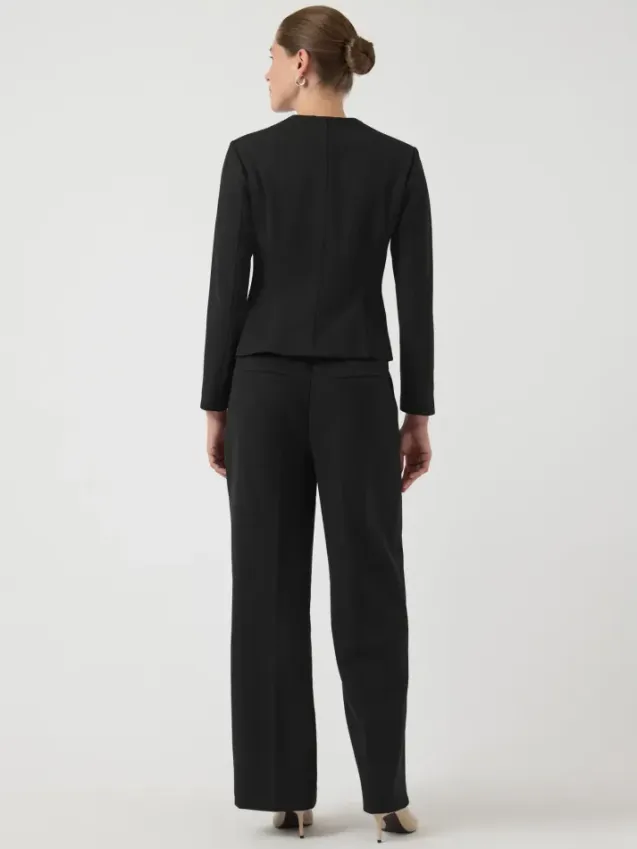 Favo LS Blazer Top Black