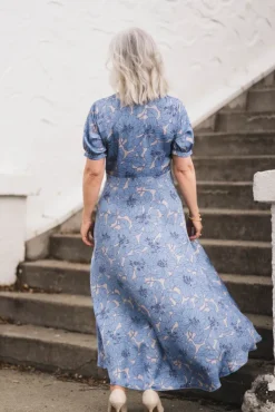 Faye Dress Gardenia Sky