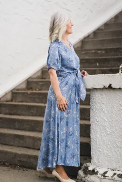 Faye Dress Gardenia Sky