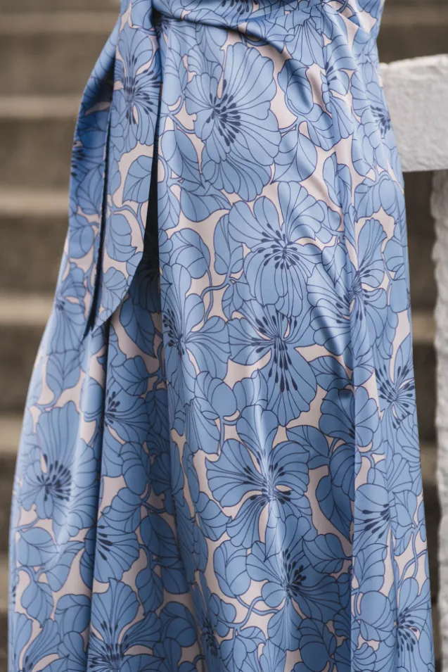 Faye Dress Gardenia Sky