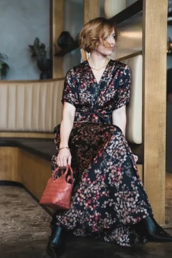 Faye Dress Melange Noir