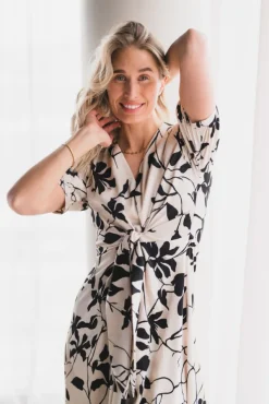 Faye Dress Mono Floral