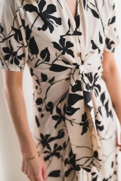 Faye Dress Mono Floral