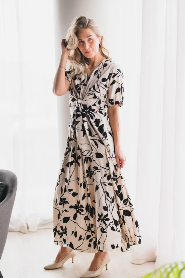 Faye Dress Mono Floral
