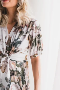 Faye Dress Pale Bouquet