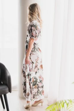 Faye Dress Pale Bouquet
