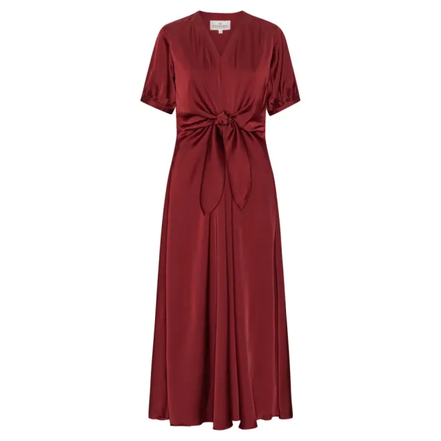 Faye Dress Semi Rich Merlot