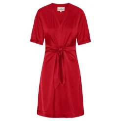 Faye Dress Short Semi Rich Deep Red