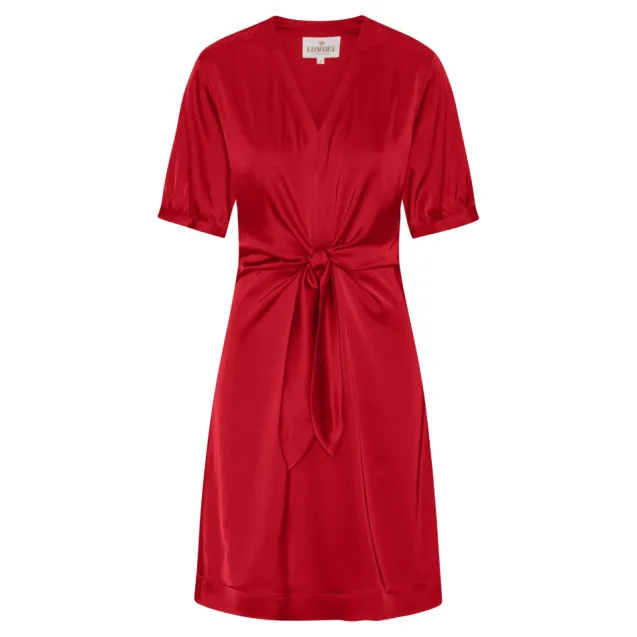 Faye Dress Short Semi Rich Deep Red