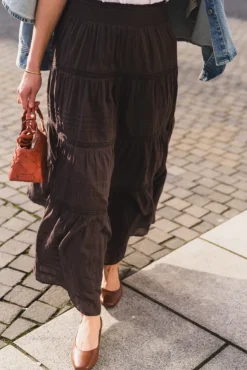 Felicia S Voile Skirt Dark Brown