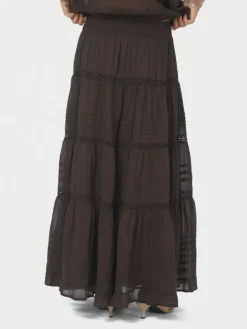 Felicia S Voile Skirt Dark Brown