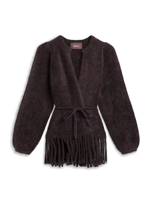 Fidele Chunky Cardigan Dark Brown