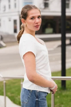 Fidi Poplin Top White