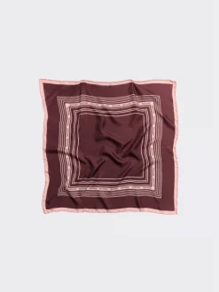 Fine Scarf Contrasting Burgundy