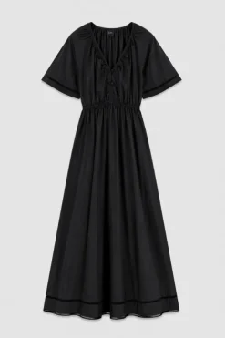 Fiola Poplin Dress Black