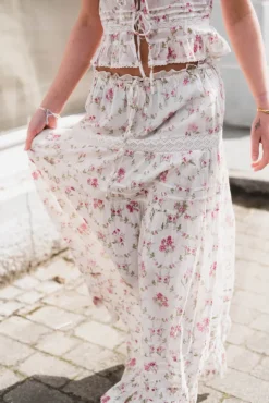 Fippo Spring Flower Skirt Offwhite