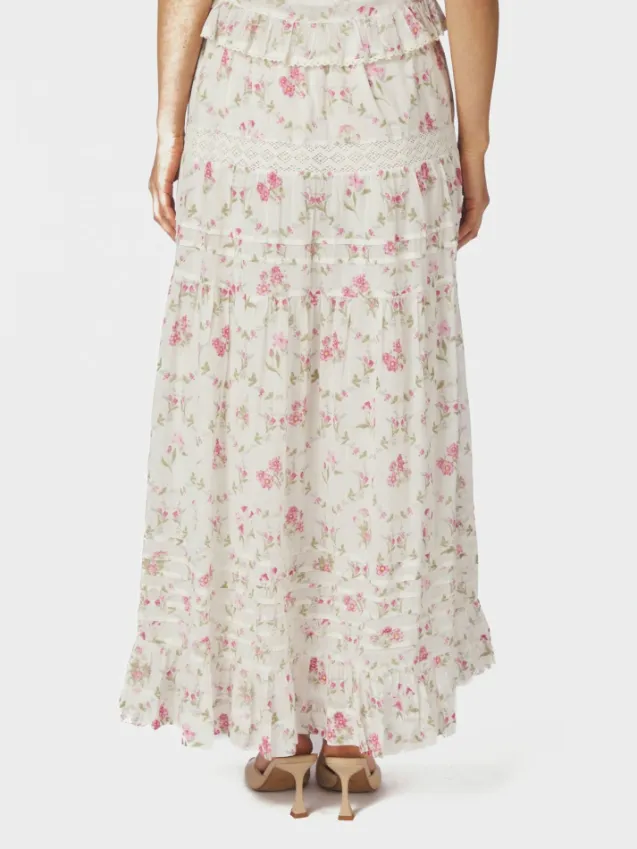 Fippo Spring Flower Skirt Offwhite