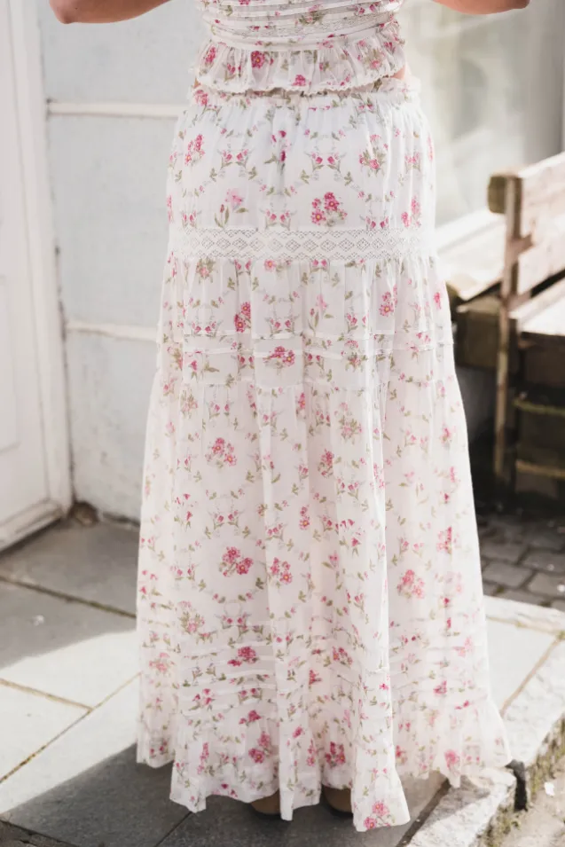 Fippo Spring Flower Skirt Offwhite
