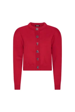 Firm Knit Cardigan Scooter Red