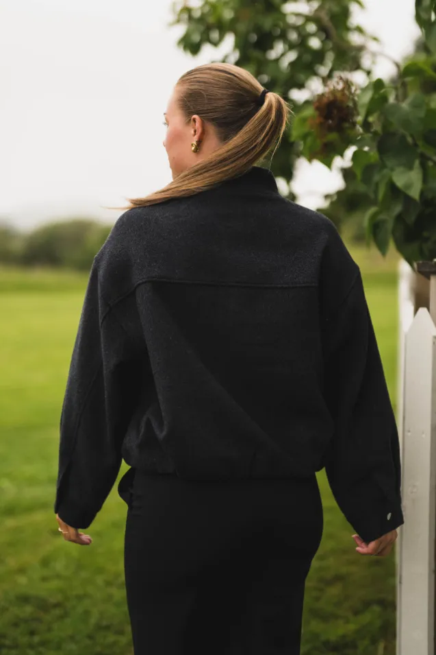 Florine Wool Bomber Jacket Antracit