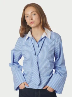 Francesca Stripe Shirt Light Blue