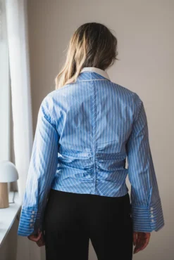 Francesca Stripe Shirt Light Blue