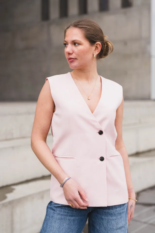 Franciska Waistcoat Lotus Melange
