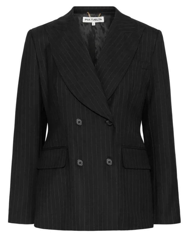 Francis Pinstripe Black