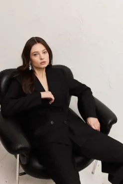 Francis Pinstripe Black