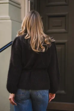 Fredrikke Chunky Cardigan Dark Brown