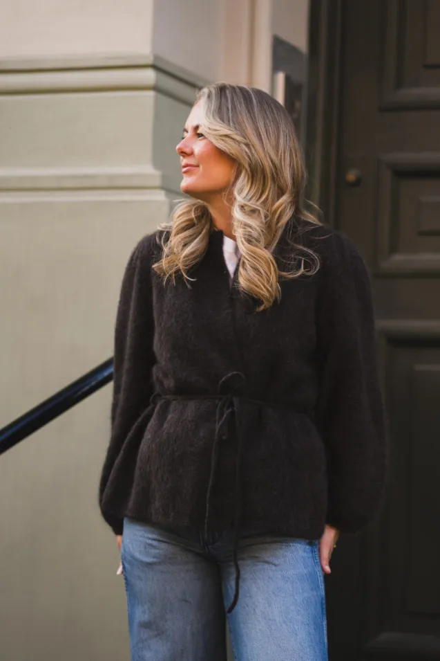 Fredrikke Chunky Cardigan Dark Brown