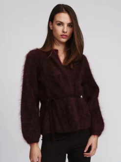 Fredrikke Chunky Cardigan Oxblood
