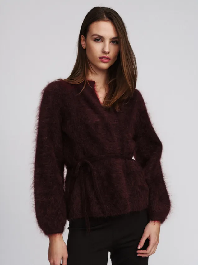 Fredrikke Chunky Cardigan Oxblood