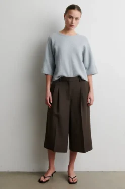 Gabby Knit SS O-Neck Quarry