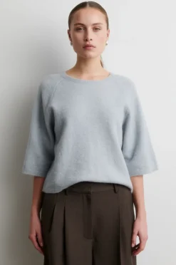 Gabby Knit SS O-Neck Quarry
