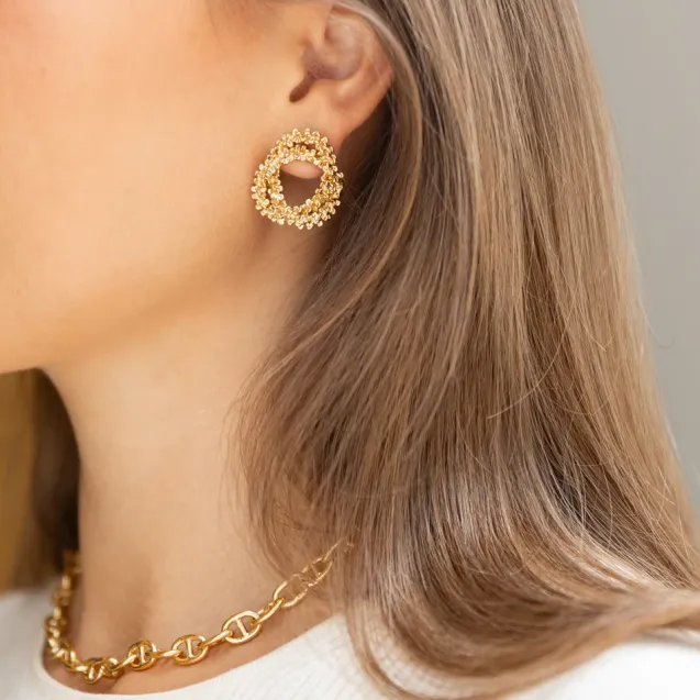 Gemma Knot Earrings Gold