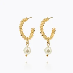 Gemma Pearl Loops Gold Pearl