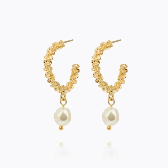 Gemma Pearl Loops Gold Pearl