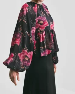 Georgette Blouse Evening Blush