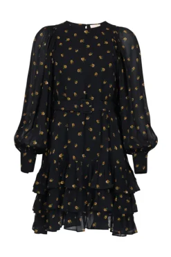 Georgette Shift Dress Flower Buds