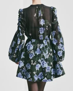 Georgette V-Neck Dress Amadora