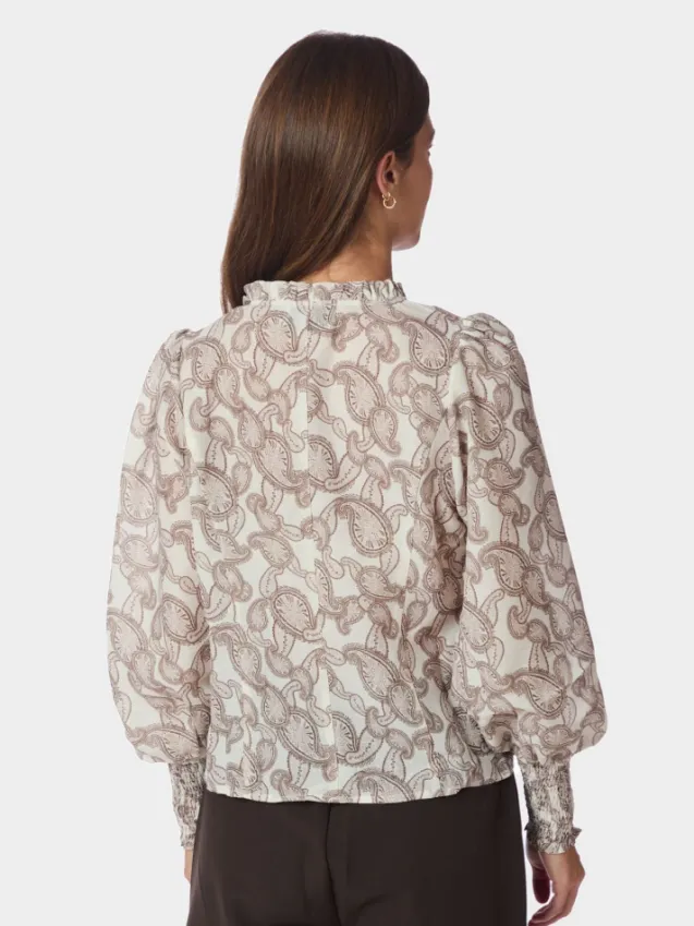 Gilda Soft Paisley Blouse Creme
