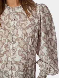 Gilda Soft Paisley Blouse Creme