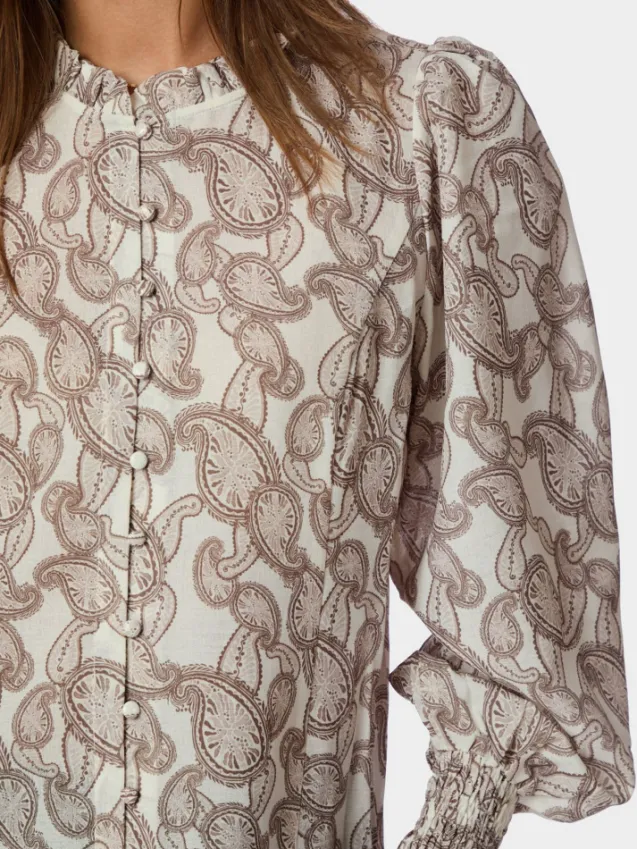 Gilda Soft Paisley Blouse Creme