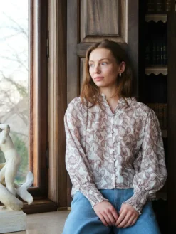 Gilda Soft Paisley Blouse Creme
